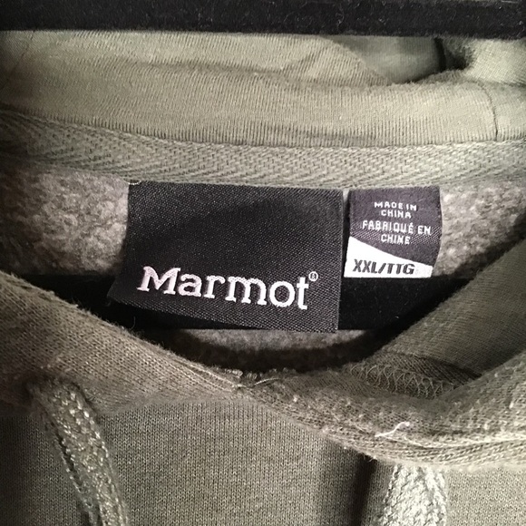 Marmot Green Hoodie XXL Pre-Loved Excellent Condition - Picture 8 of 10